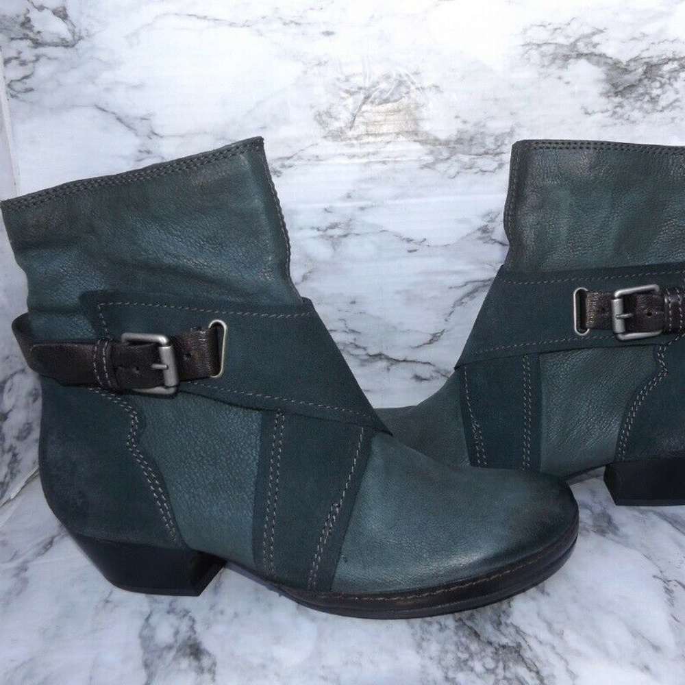 NEW Miz Mooz Leather Boots with Crossover Detail